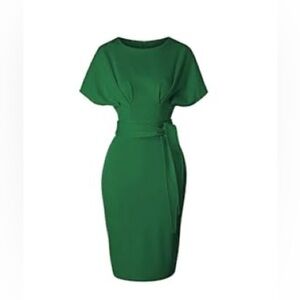 Retro bodycon casual dress knee length size Large